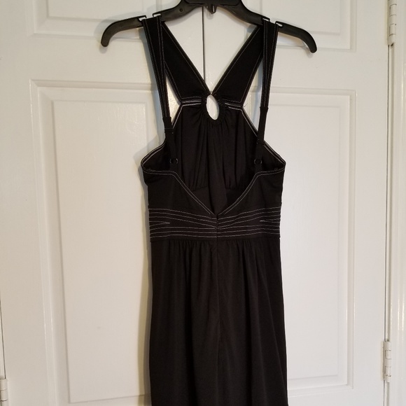 BCBGMaxAzria SZ Small Black V-Neck Keyhole - Picture 2 of 8